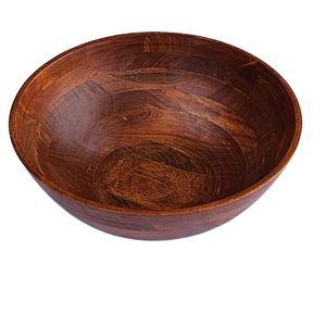 Lipper International Cherry Finished Wood Salad/ Fruit Bowl 13"